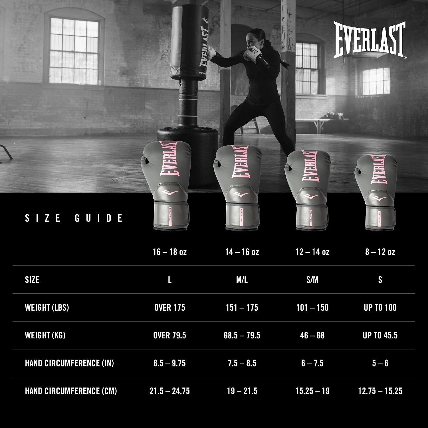 image:imageEverlast Elite 2 Boxing GlovesGreyPink