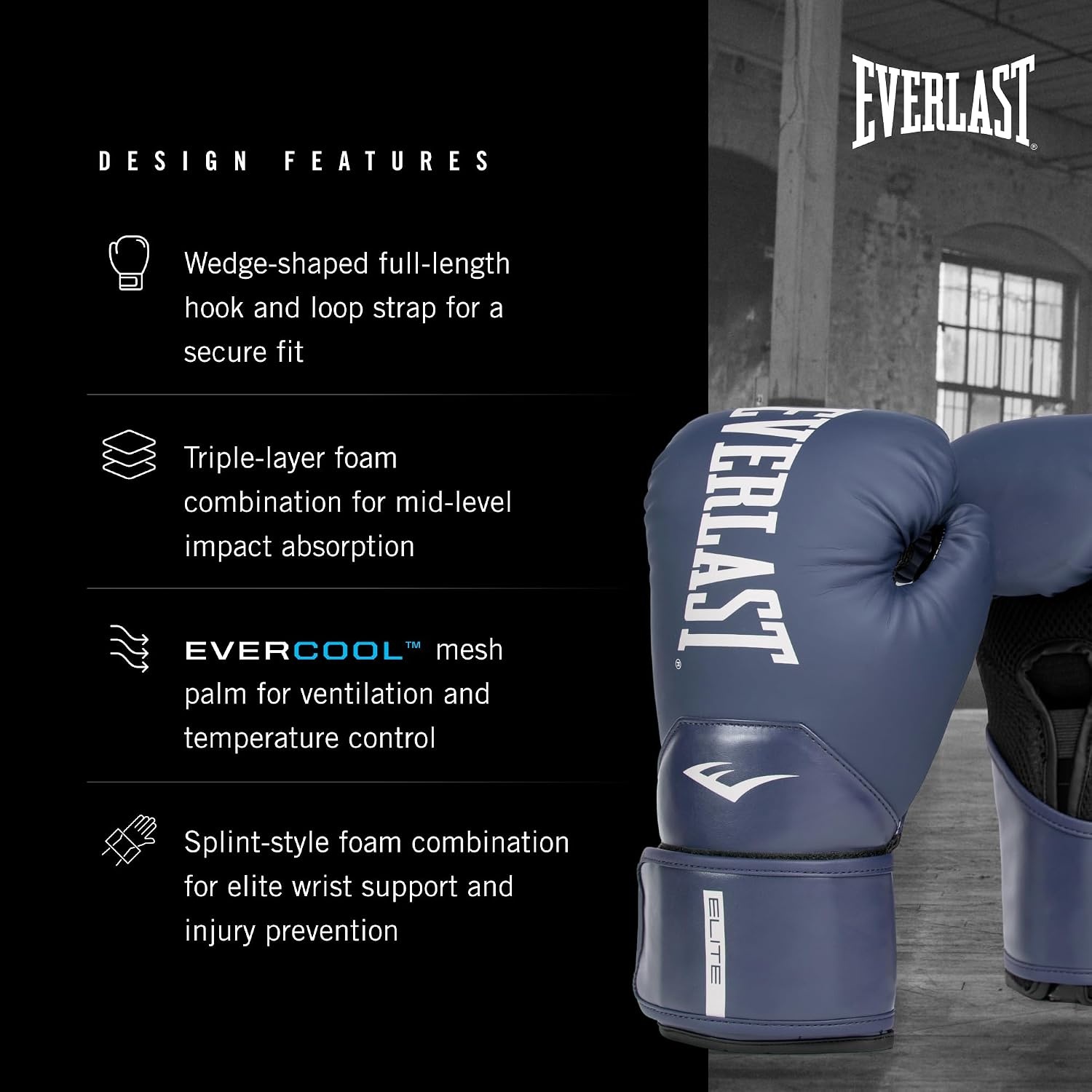 image:imageEverlast Elite 2 Boxing GlovesNavy