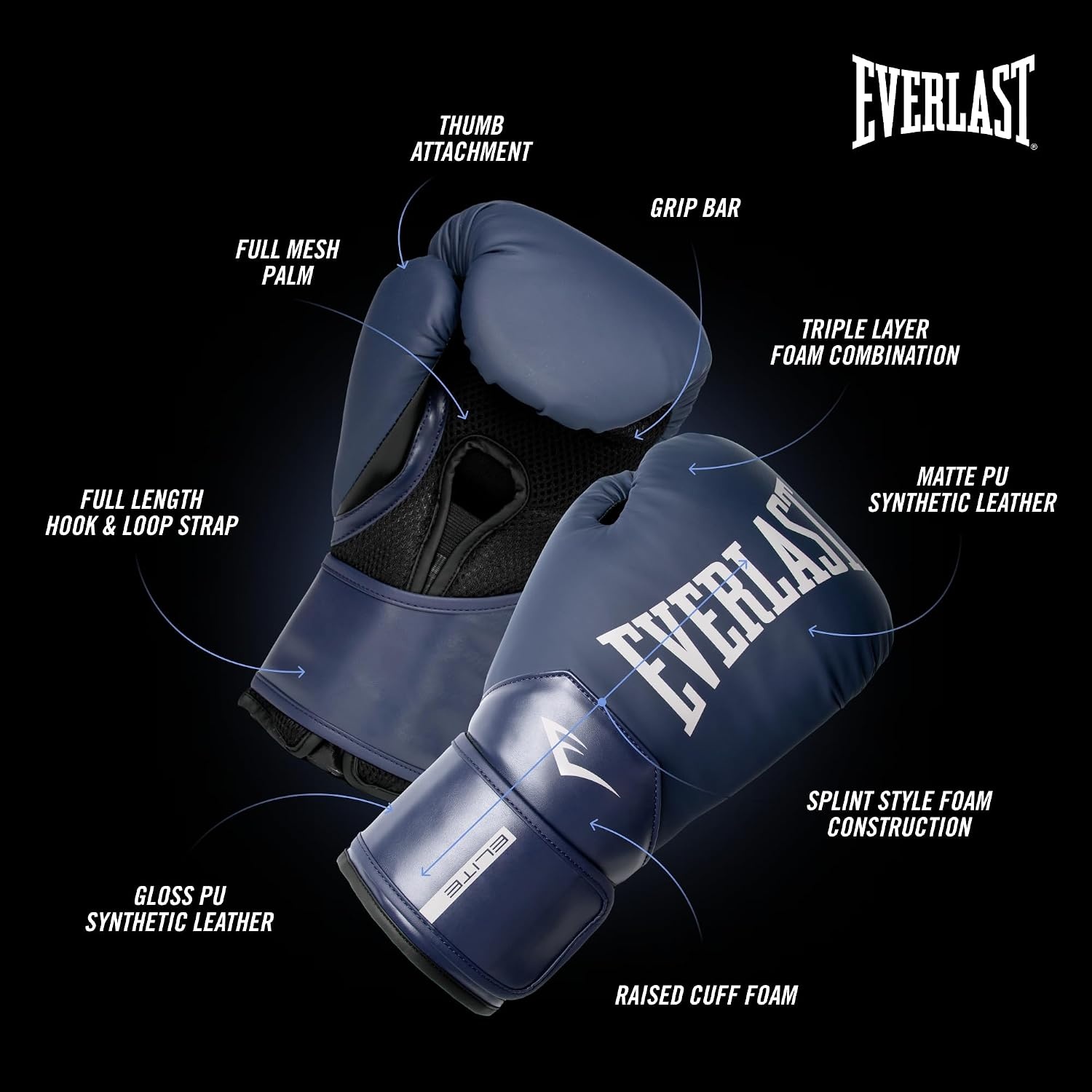 image:imageEverlast Elite 2 Boxing GlovesNavy