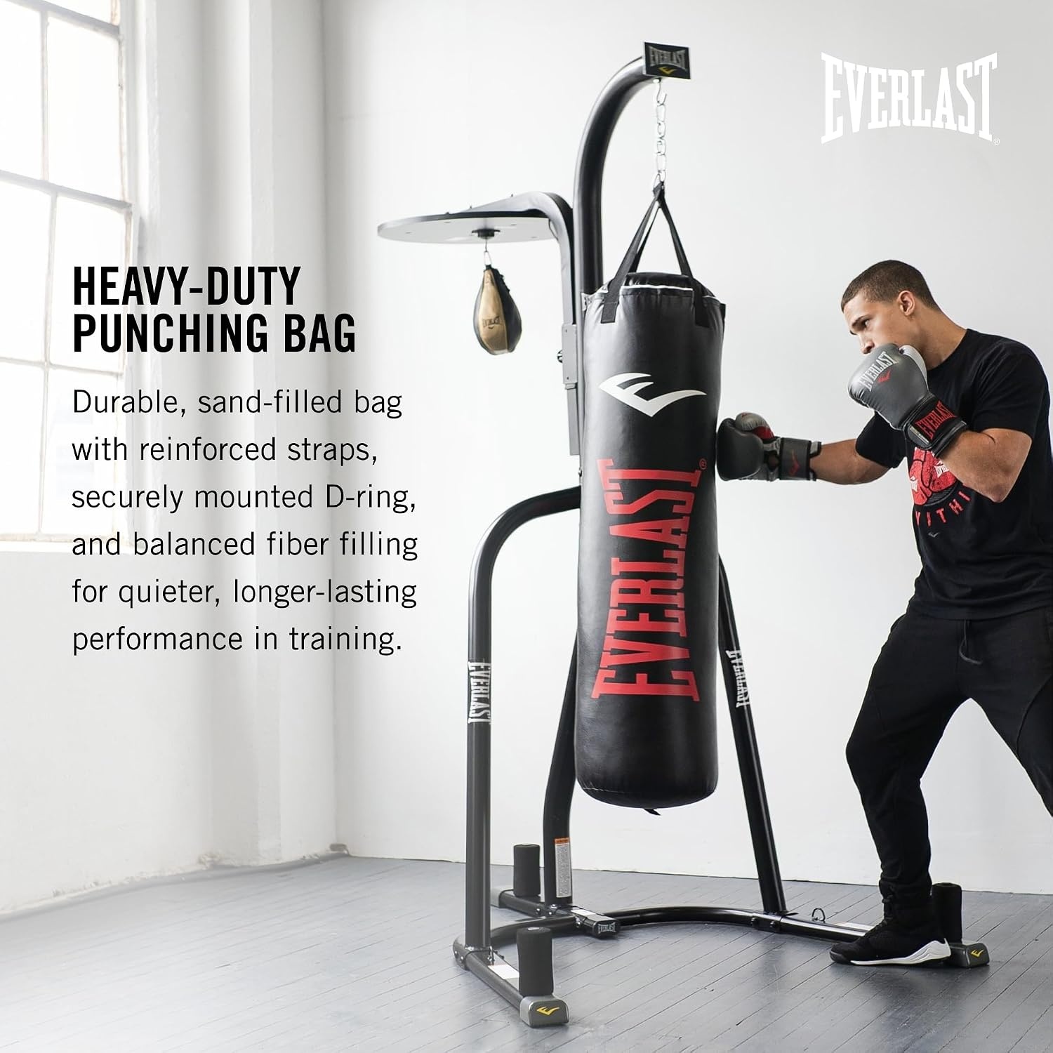 image:imageEverlast Elite Punching Bag Durable Boxing MMA Adults Muay ThaiBlack with Hanger