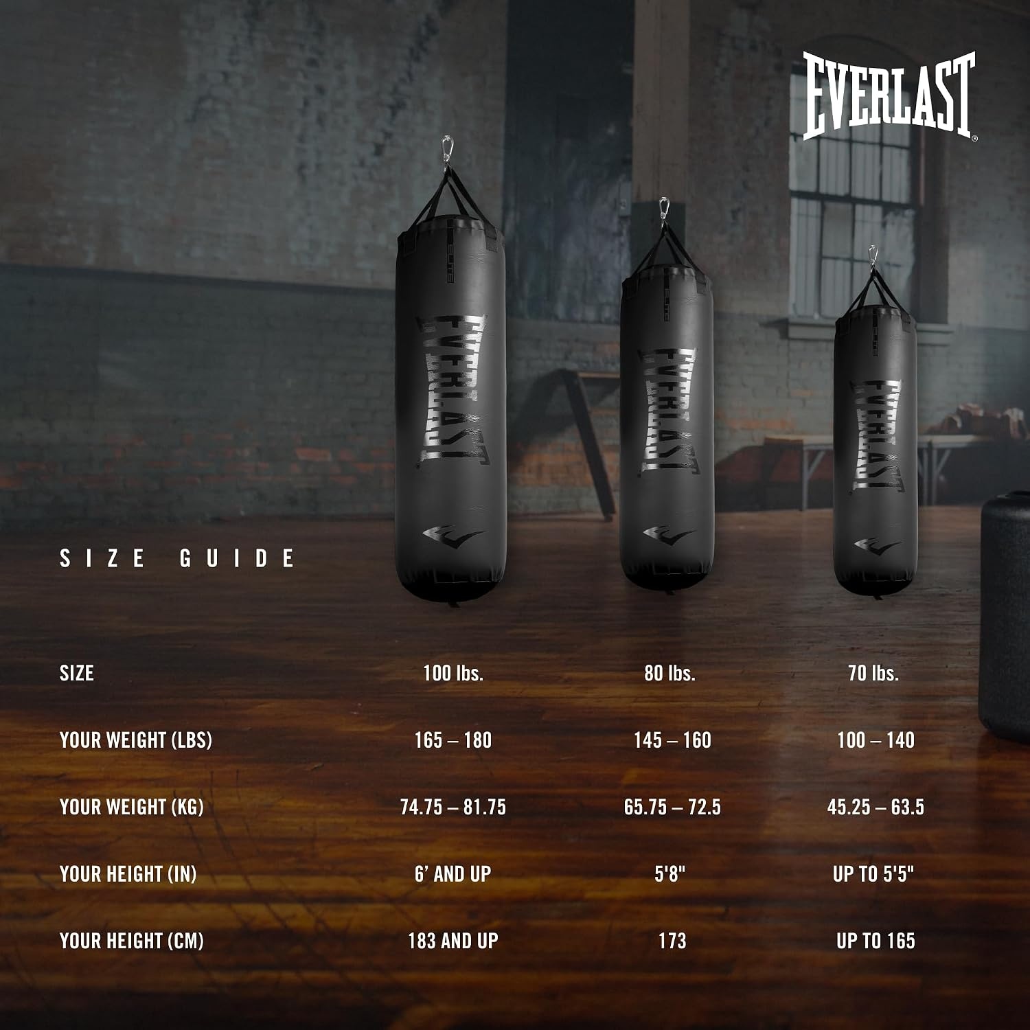 image:imageEverlast Elite Punching Bag Durable Boxing MMA Adults Muay ThaiBlack with Hanger