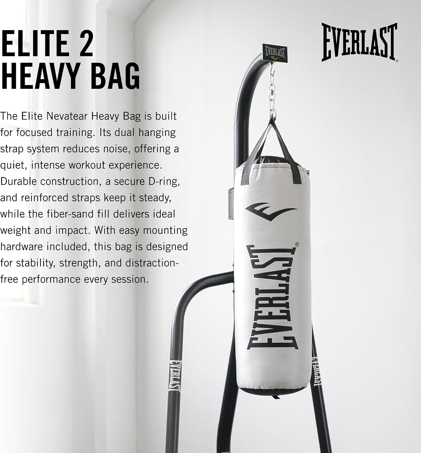 image:imageEverlast Elite Punching Bag Durable Boxing MMA Adults Muay ThaiWhite Bag Only