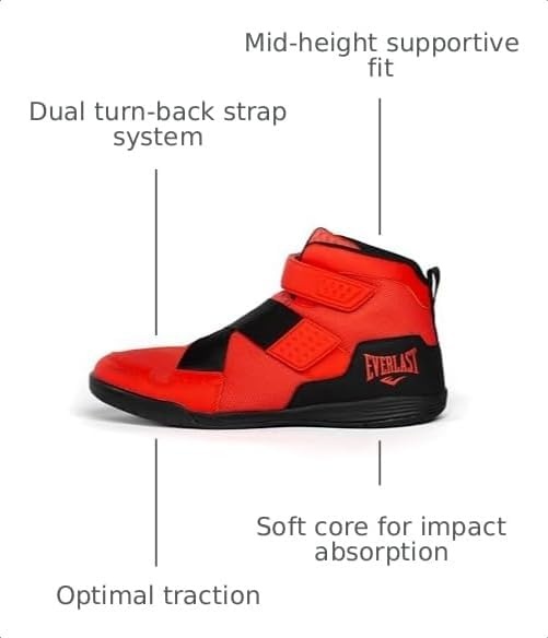 image:imageEverlast Powerlock XTrainer Boxing Shoes Boxing Training Shoes for Gym amp TrainingRed